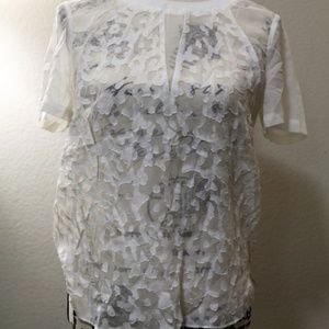 Rebecca Taylor Baroque T-Shirt Shell Silk/Cotton